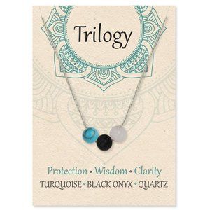 Enlightening Trilogy Round Stone Necklace